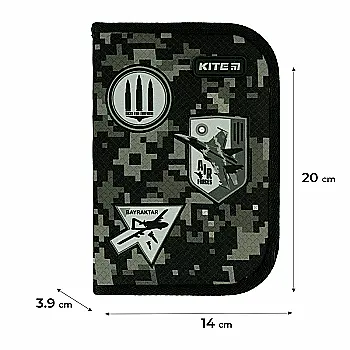Пенал Kite 1 отделение, 2 отворота, с наполнением 622H Air Force, K24-622H-10 Пенал Kite 1 отделение, 2 отворота, с наполнением 622H Air Force, K24-622H-10