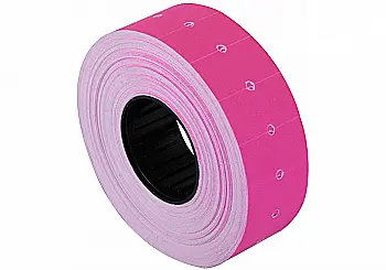 Етикетка-цінник 21*12 мм, 1000 шт, рожева, Е21301-09 Етикетка-цінник 21*12 мм, 1000 шт, рожева, Е21301-09