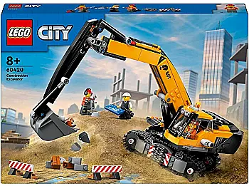 Конструктор Lego City "Желтый строительный экскаватор", 60420 Конструктор Lego City "Желтый строительный экскаватор", 60420