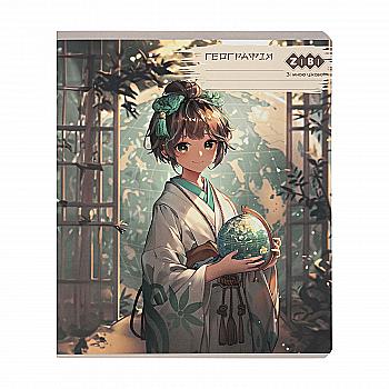 Тетрадь 48 кл, Предметка - География, конгрев. тисн. + УФ лак, Anime, ZB.1704-15 Тетрадь 48 кл, Предметка - География, конгрев. тисн. + УФ лак, Anime, ZB.1704-15