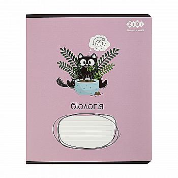 Тетрадь 48 кл, Предметка - Биология, конгрев. тисн. + УФ лак, Crazy cat, ZB.1703-10 Тетрадь 48 кл, Предметка - Биология, конгрев. тисн. + УФ лак, Crazy cat, ZB.1703-10