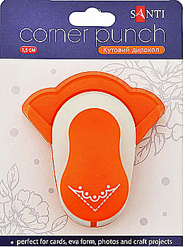 Дирокол кутовий 2,5 см "Вензеля", 240173