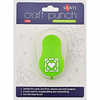 Дирокол фігурний 2,5 см "Серце", 240170