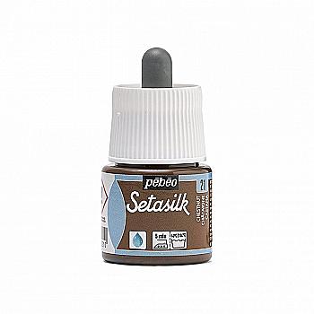 Краска по светлым тканям растекающаяся "Setasilk" 45 мл каштан, P-181-021 Pebeo Краска по светлым тканям растекающаяся "Setasilk" 45 мл каштан, P-181-021 Pebeo