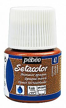 Краска для светлых тканей Setacolor 45 мл непрозрачная блестящая, медная, 295-047 Pebeo Краска для светлых тканей Setacolor 45 мл непрозрачная блестящая, медная, 295-047 Pebeo