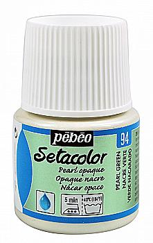 Краска для светлых тканей Setacolor 45 мл непрозрачная перламутровая, зелёная, 202-094 Pebeo Краска для светлых тканей Setacolor 45 мл непрозрачная перламутровая, зелёная, 202-094 Pebeo