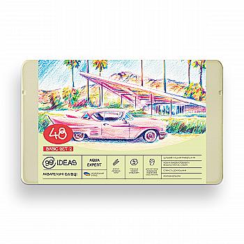 Набір олівців акварельних 99IDEAS "Aqua Expert" 48 кол., Basic, метал. коробка, 99AE-48BAS2 Набір олівців акварельних 99IDEAS "Aqua Expert" 48 кол., Basic, метал. коробка, 99AE-48BAS2