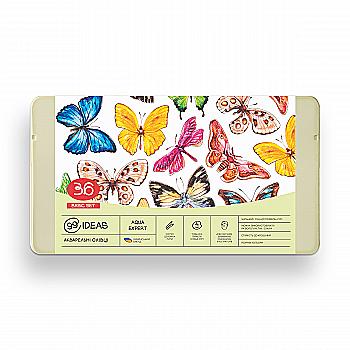 Набір олівців акварельних 99IDEAS "Aqua Expert" 36 кол., Basic Set, метал. коробка, 99AE-36BAS Набір олівців акварельних 99IDEAS "Aqua Expert" 36 кол., Basic Set, метал. коробка, 99AE-36BAS