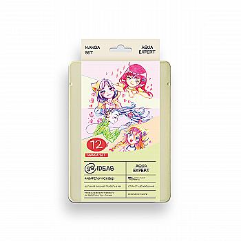 Набір олівців акварельних 99IDEAS "Aqua Expert" 12 кол., Manga Set, метал. коробка, 99AE-12MANG Набір олівців акварельних 99IDEAS "Aqua Expert" 12 кол., Manga Set, метал. коробка, 99AE-12MANG