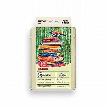 Набір олівців акварельних 99IDEAS "Aqua Expert" 12 кол.,Complex Set, метал. коробка, 99AE-12CMPL Набір олівців акварельних 99IDEAS "Aqua Expert" 12 кол.,Complex Set, метал. коробка, 99AE-12CMPL