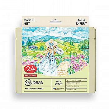 Набір олівців акварельних 99IDEAS "Aqua Expert" 24 кол., Pastel Set, метал. коробка, 99AE-24PAST Набір олівців акварельних 99IDEAS "Aqua Expert" 24 кол., Pastel Set, метал. коробка, 99AE-24PAST