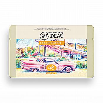 Набір олівців кольорових 99IDEAS "Color Expert" 48 кол.,Basic, метал. коробка, 99CE-48BAS2 Набір олівців кольорових 99IDEAS "Color Expert" 48 кол.,Basic, метал. коробка, 99CE-48BAS2