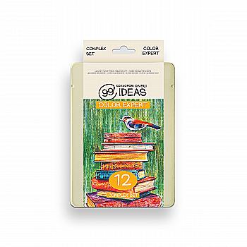 Набір олівців кольорових 99IDEAS "Color Expert" 12 кол., Complex Set, метал. коробка, 99CE-12CMPL Набір олівців кольорових 99IDEAS "Color Expert" 12 кол., Complex Set, метал. коробка, 99CE-12CMPL