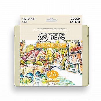 Набір олівців кольорових 99IDEAS "Color Expert" 24 кол., Outdoor, метал. коробка, 99CE-24OUTD Набір олівців кольорових 99IDEAS "Color Expert" 24 кол., Outdoor, метал. коробка, 99CE-24OUTD