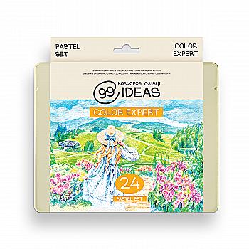 Набір олівців кольорових 99IDEAS "Color Expert" 24 кол., Pastel Set, метал. коробка, 99CE-24PAST Набір олівців кольорових 99IDEAS "Color Expert" 24 кол., Pastel Set, метал. коробка, 99CE-24PAST