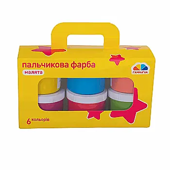 Краска 6 цв. пальчиковая 60 мл, 100401 Гамма-Н Краска 6 цв. пальчиковая 60 мл, 100401 Гамма-Н