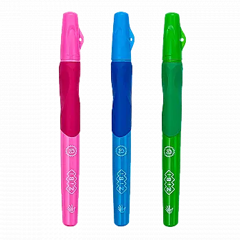 Ручка кулькова для лівші з гумовим грипом, синя,  ZB.2001-01 Ручка кулькова для лівші з гумовим грипом, синя,  ZB.2001-01