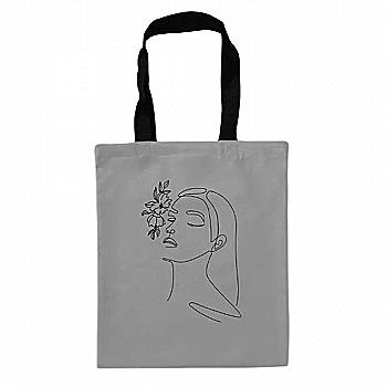 Сумка-шопер "Дівчина" 35*40 см, сірий габардин, 4266 Сумка-шопер "Дівчина" 35*40 см, сірий габардин, 4266