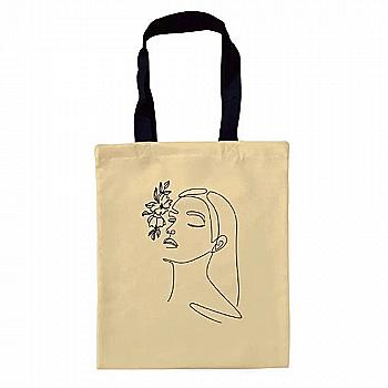 Сумка-шопер "Дівчина" 35*40 см, бежевий габардин, 4271 Сумка-шопер "Дівчина" 35*40 см, бежевий габардин, 4271