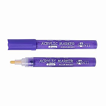 Маркер акриловый SANTI SAC-14, темно-фиолетовый, 2 мм, 391043 Маркер акриловый SANTI SAC-14, темно-фиолетовый, 2 мм, 391043