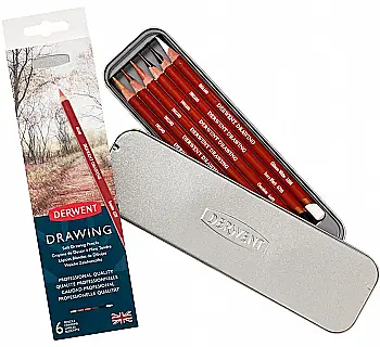 Набір олівців кольорових "Drawing", 6 кол., метал. коробка, D-0701089 Набір олівців кольорових "Drawing", 6 кол., метал. коробка, D-0701089