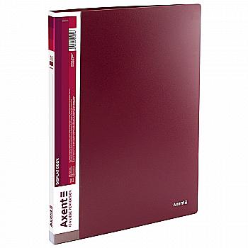 Папка А4, 10 файлів, бордова 1010-04 Axent