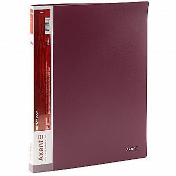 Папка А4, 20 файлов, бордовая 1020-04 Axent