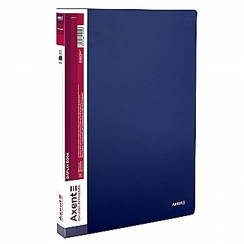 Папка А4, 40 файлів, синя 1040-02 Axent