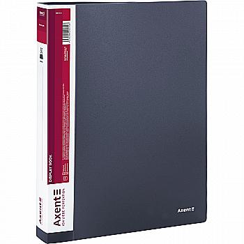 Папка А4, 60 файлів, сіра 1060-03 Axent