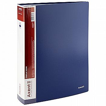 Папка А4, 80 файлов, синяя 1080-02 Axent