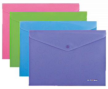 Папка-конверт А4 на кнопці, непрозора Barocco ВМ.3928-99