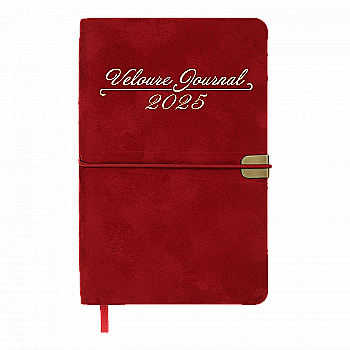 Ежедневник датированный A6, 2025, Velour, красный, BM.2512-05 Ежедневник датированный A6, 2025, Velour, красный, BM.2512-05