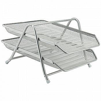 Лоток горизонтальний 2 в 1 металевий, срібло, 2121-03-А Лоток горизонтальний 2 в 1 металевий, срібло, 2121-03-А