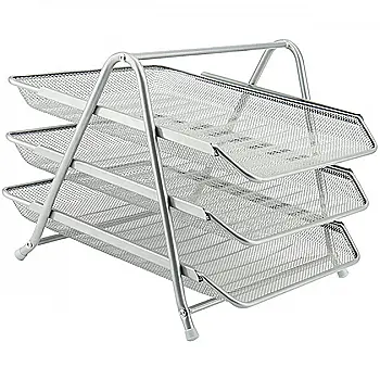 Лоток горизонтальний 3 в 1 металевий, срібло, 2122-03-А Лоток горизонтальний 3 в 1 металевий, срібло, 2122-03-А