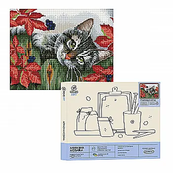 Набір з алмазною мозаїкою "Грайливий котик", 40*50 см, IDEA2-CK770, ТМ "99IDEAS" Набір з алмазною мозаїкою "Грайливий котик", 40*50 см, IDEA2-CK770, ТМ "99IDEAS"