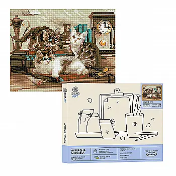 Набір з алмазною мозаїкою "Кошаче тріо", 40*50 см, IDEA2-CK3539, ТМ "99IDEAS" Набір з алмазною мозаїкою "Кошаче тріо", 40*50 см, IDEA2-CK3539, ТМ "99IDEAS"