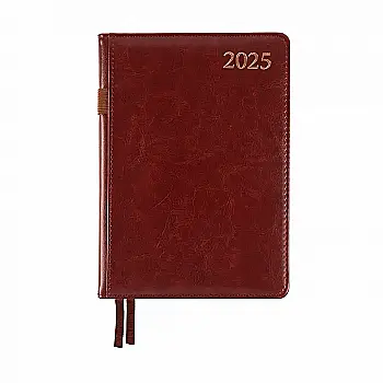 Діловий записник А5 2025 "City", твердий, 368 стор., темно-коричневий, 252546, Leo Planner Діловий записник А5 2025 "City", твердий, 368 стор., темно-коричневий, 252546, Leo Planner