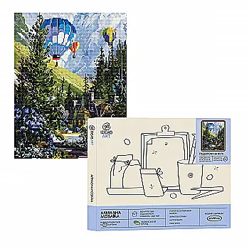 Набір з алмазною мозаїкою "Подорож на кулі", 40*50 см, IDEA2-CK725, ТМ "99IDEAS" Набір з алмазною мозаїкою "Подорож на кулі", 40*50 см, IDEA2-CK725, ТМ "99IDEAS"