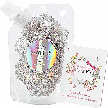 Дитячі гель-блискітки для тіла, волосся, обличчя, срібний, Lukky, T18944 Дитячі гель-блискітки для тіла, волосся, обличчя, срібний, Lukky, T18944