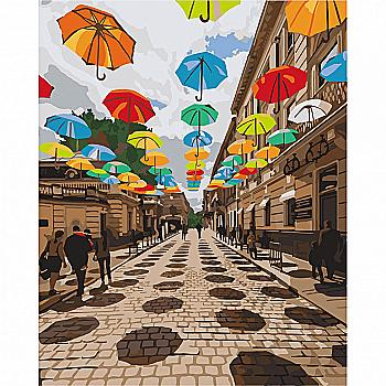 Набір для розпису по номерах 40*50 см "Вулиця у Львові", 11235-AC Набір для розпису по номерах 40*50 см "Вулиця у Львові", 11235-AC