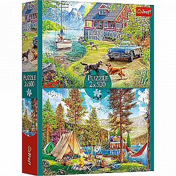 Пазл "2*500" - Літній відпочинок, Trefl, 37497 Пазл "2*500" - Літній відпочинок, Trefl, 37497