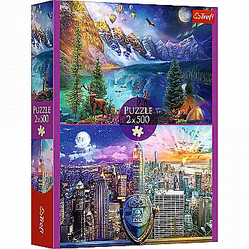 Пазл "2*500" - Тур Америкою, Trefl, 37500 Пазл "2*500" - Тур Америкою, Trefl, 37500