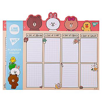 Акция Планинг настольный, 52 л. "Line Friends" 34,5*28,2 см, 252176 Yes