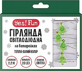 Электрогир. Yes! Fun на медн. проводе "Елки", 20 LED, тепл. бел., 2,2 м, стат.св. на батар., 801208 Электрогир. Yes! Fun на медн. проводе "Елки", 20 LED, тепл. бел., 2,2 м, стат.св. на батар., 801208