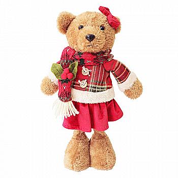 Новорічна м`яка іграшка Yes! Fun "Ведмедик дівчинка" 35,5 см, 974932 Новорічна м`яка іграшка Yes! Fun "Ведмедик дівчинка" 35,5 см, 974932