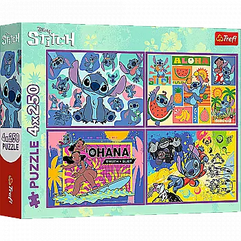 Пазл "4*250" - Дивовижний Стітч. Disney Lilo&Stitch, Trefl, 13311 Пазл "4*250" - Дивовижний Стітч. Disney Lilo&Stitch, Trefl, 13311