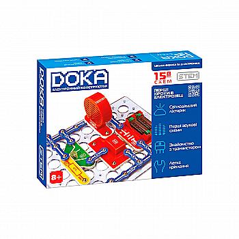 Конструктор электронный DOKA "Первые шаги в электронике" (Набор В, 15 схем), D70710 Конструктор электронный DOKA "Первые шаги в электронике" (Набор В, 15 схем), D70710