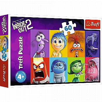 Пазл "60" - Впізнай свої емоції. Disney Inside Out 2, Trefl, 17397 Пазл "60" - Впізнай свої емоції. Disney Inside Out 2, Trefl, 17397