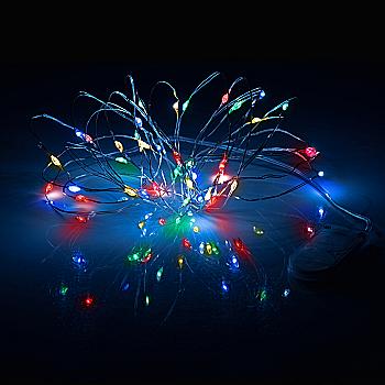 Электрогирлянда Yes! Fun "Нить" на медной проволоке, 40 LED, разноцветный 4 м, статическая, батарейки, 975029 Электрогирлянда Yes! Fun "Нить" на медной проволоке, 40 LED, разноцветный 4 м, статическая, батарейки, 975029