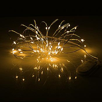Электрогирлянда Yes! Fun "Нить" на медной проволоке, 40 LED, тепло-белая, 4 м, статическая, батарейки, 975027 Электрогирлянда Yes! Fun "Нить" на медной проволоке, 40 LED, тепло-белая, 4 м, статическая, батарейки, 975027